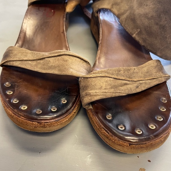 A.S. 98 BOWERY wrap ankle cuff buckle strappy gladiator sandals sz 39 (8.5) - Picture 10 of 11